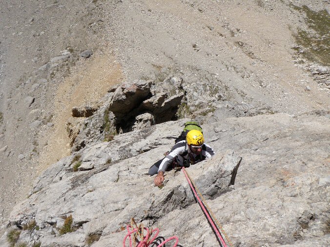 Aiguille de la Nova 028.jpg - Mich dans la sortie du 5b